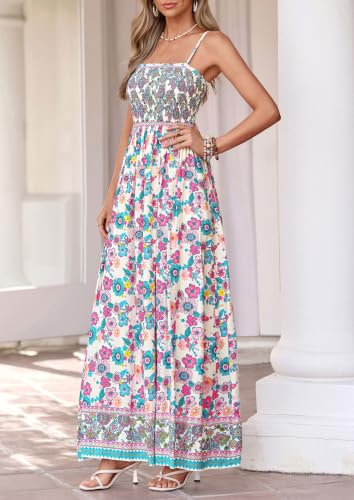 PRETTYGARDEN Summer Dresses for Women 2026 Beach Sun Dress - color: Pink, size: Medium