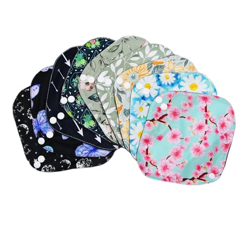 Random Prints Small Size Cloth Menstrual Pads Reusable Sanitary Pads (S-5 PCS-Random Prints) - color: S-5 Pcs-random Prints