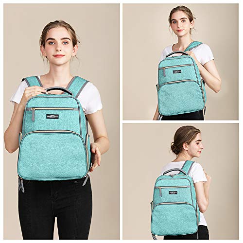 Breast Pump Backpack Diaper Bag - Multi-Function Mommy Outdoor Working Backpack with Insulation Pocket - color: Green