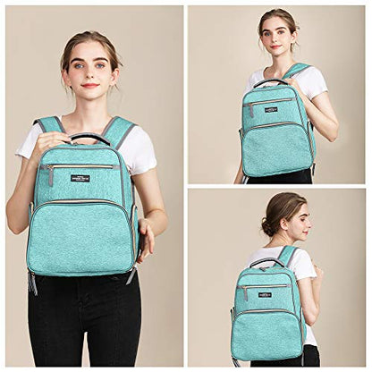 Breast Pump Backpack Diaper Bag - Multi-Function Mommy Outdoor Working Backpack with Insulation Pocket - color: Green