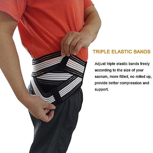 Paskyee Sciatica Belt, Sacroiliac Hip Band for Men Women - Sciatic, Lower Back, Si Joint, Pelvic pain Relief Regular - size: Regular ( Hip Size 30"-47")