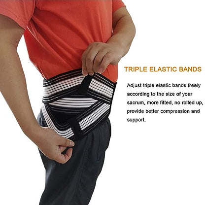 Paskyee Sciatica Belt, Sacroiliac Hip Band for Men Women - Sciatic, Lower Back, Si Joint, Pelvic pain Relief Regular - size: Regular ( Hip Size 30"-47")