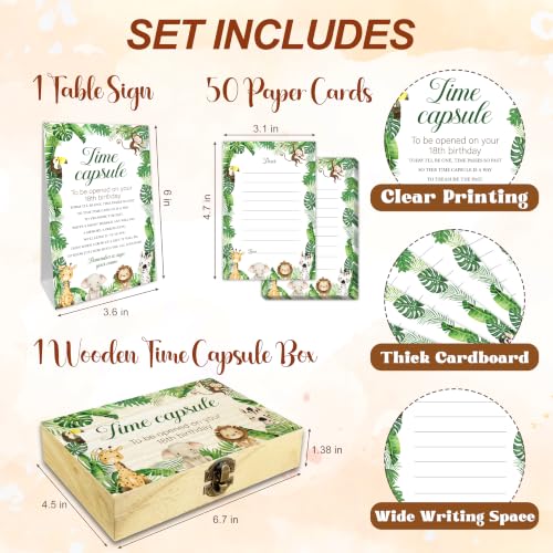Baby Time Capsule Box Kit, Jungle Animals Time Capsule Cards (B10) - style: Jungle Animals