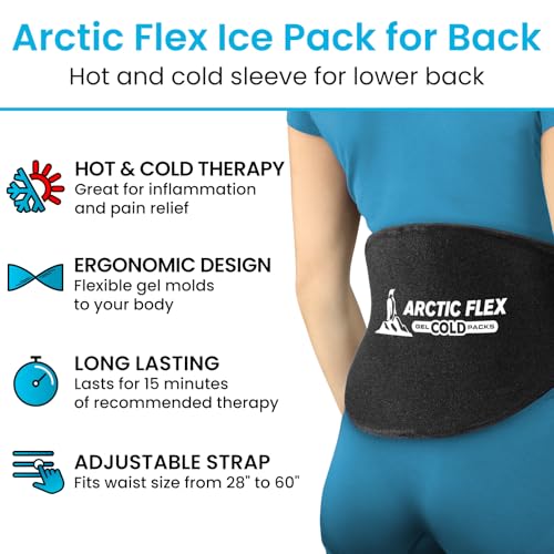 Lumbar Ice Pack - Hot & Cold Gel Wrap for Back Pain, Sciatica & Disc Relief