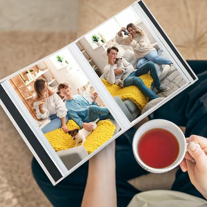 5x7 Photo Album Holds 52 Photos with Front Window Beige - color: Beige, size: 26 Pockets