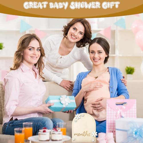 Baby Monthly Milestone Cards with Hello World Newborn Sign