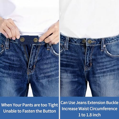 5 Pcs Denim Pants Extender,Waistband Extender for Pants,Jeans(5 Colors)