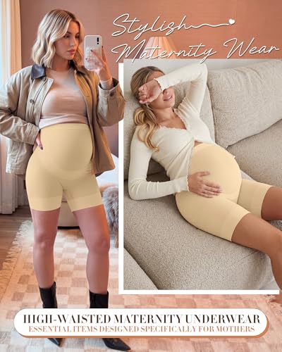 3 Pack Maternity Shapewear Shorts - color: Nude, Nude, Nude, size: Small