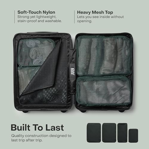 July Packing Cells, 4 Set Packing Cubes, Luggage Organizer Bags, Forest - color: Forest