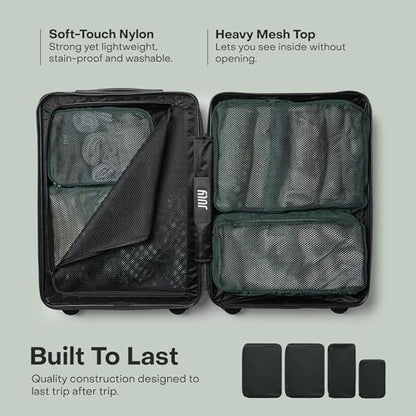 July Packing Cells, 4 Set Packing Cubes, Luggage Organizer Bags, Forest - color: Forest