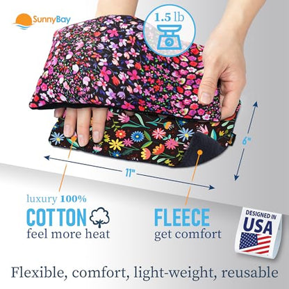 SunnyBay Heating Pad, Neck and Shoulder Wrap, 6x11 inch, Meadow - color: Meadow and Melody Flowers