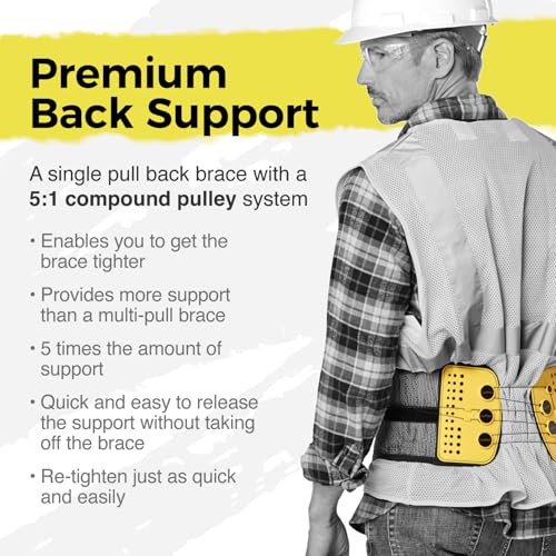BaxMAX Adjustable Back Brace with 5-to-1 Compression Pulley System for Lumbar Support & Back Pain - Immediate Relief from Sciatica, Scoliosis, Bulging/Herniated Disc - Lightweight/Breathable, Small - size: Small (Pack of 1)