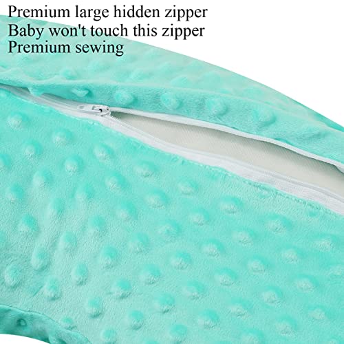 Dot Nursing Pillow Cover Set 2 Pack Compatible with Boppy Pillow - color: Grey & Green