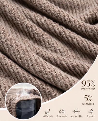 Ekouaer Womens Pajama sets Long Sleeve Cozy 2 Piece Matching Lounge Set - color: Brown, size: XX-Large