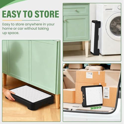 SOYO Mobility One Step Stool Platform for Adults & Elderly, Black-White - color: Black-white