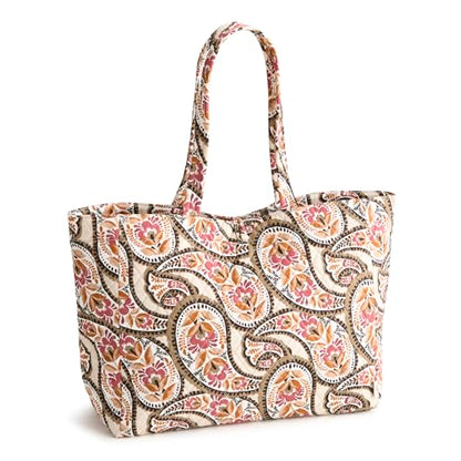 Vera Bradley Women's Premium Cotton Hathaway Tote Bag - color: Blooming Paisley