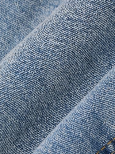 Maternity Jeans Shorts Stretchy Over Belly with Pockets - color: Blue, size: XX-Large