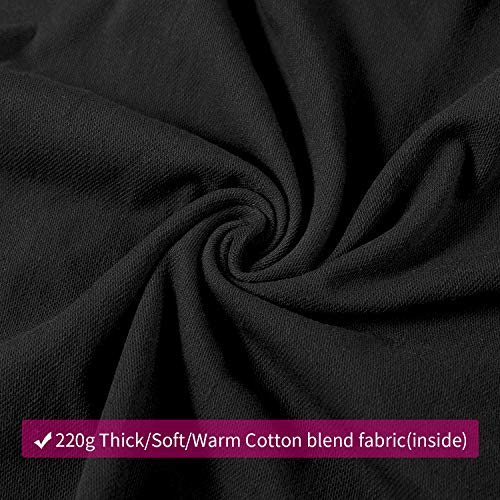 Joyaria Women's Cotton Maternity Jogger Pants Over The Belly with Pockets - color: Black, size: Medium