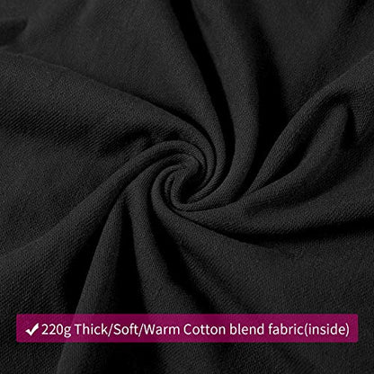 Joyaria Women's Cotton Maternity Jogger Pants Over The Belly with Pockets - color: Black, size: XX-Large