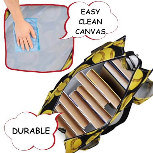 NGIL Work Tote Bag with Exterior Pockets - color: Ngil Zip-softball-black
