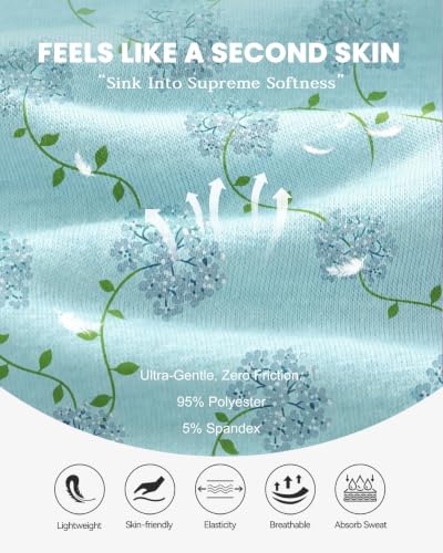 Hospital Gowns for Women Open Back with Snaps - color: Blue Flower, size: XX-Large