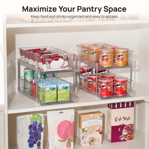 Vtopmart 2 Pack Larger Pull Out Bathroom Under Sink Organizer (M-Standard) - color: Transparent, size: M-Standard (2 Pack)