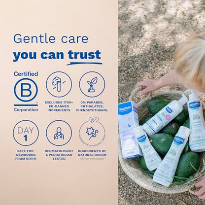 Mustela Newborn Arrival Gift Set - Baby Skincare & Bath Time Essentials - Natural & Plant Based - 5 Items Set
