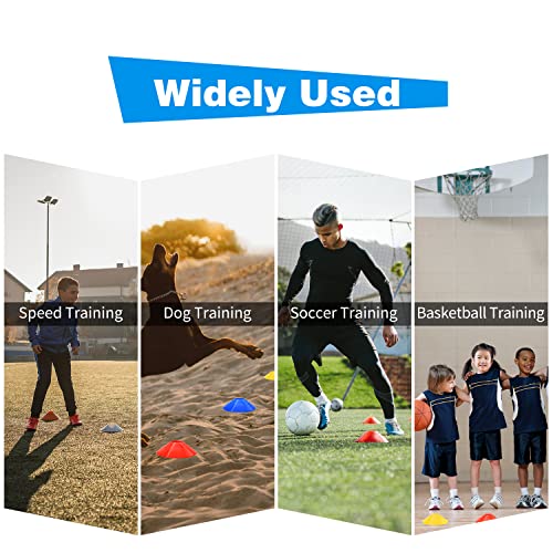 25/50/100pcs Disc Cones, Agility Soccer Cones with Carry Bag and Holder - color: 25pcs
