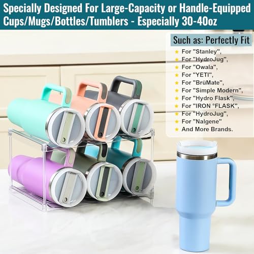 Premium Water Bottle Organizer for Stanley 40OZ & Various Bottles, Tumblers - size: 2 Tier for 6