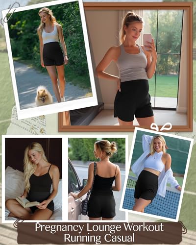 3 Pack Women's Maternity Shorts - color: Black, Black, Black, size: X-Large