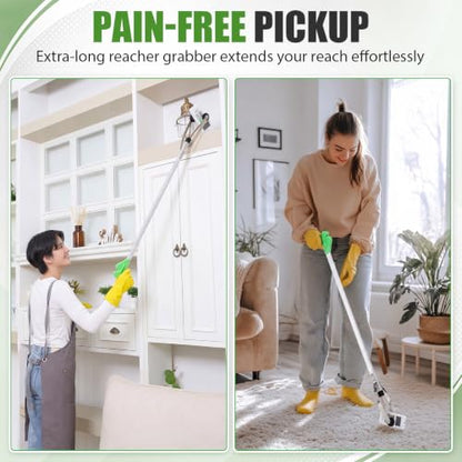 Sabary 5 Pack Suction Cup Grabber Reacher Tool Trash Picker,Green,43inch - color: Green, size: 43 Inch