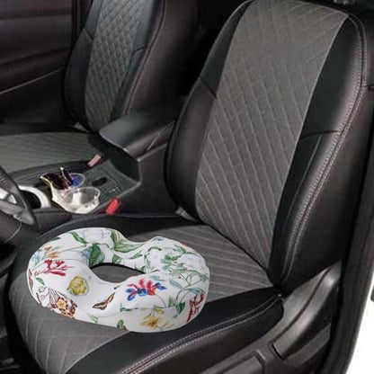 Donut Pillow for Hemorrhoids Seat Cushion for Tailbone Pain Relief - color: Flower