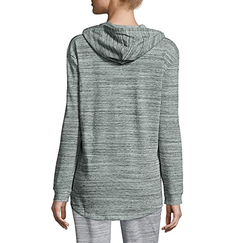Hanes womens French Terry Zip Hoodie - color: Ebony Spacedye, size: Medium