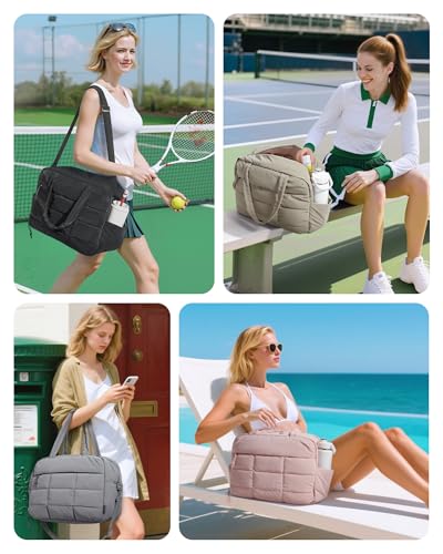 BAGSMART Small Gym Bag for Women, Carry on Travel Duffel Bag - color: Chocolate, size: Medium