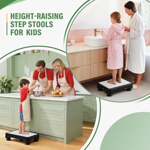 SOYO Mobility One Step Stool Platform for Adults & Elderly, Black-White - color: Black-white