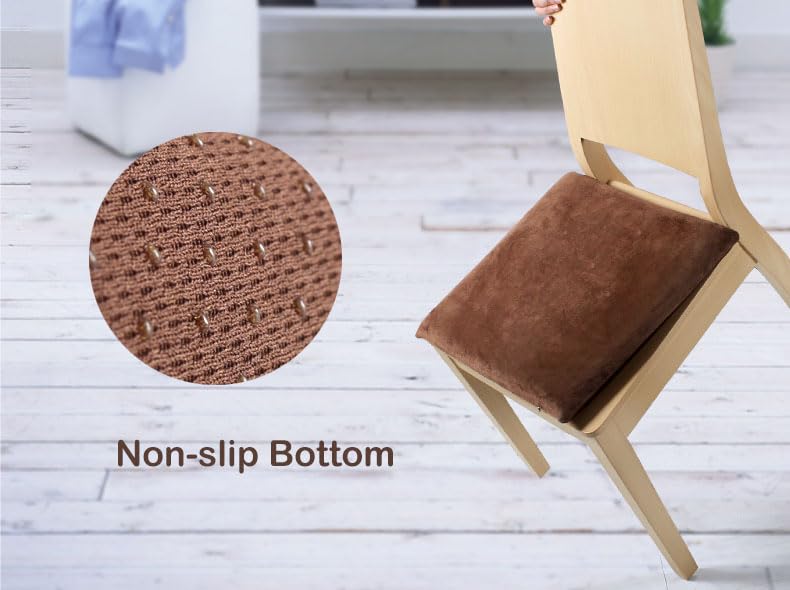 Augld Square Memory Foam Chair Cushion 16x16 in Coffee - color: Coffee, size: 16x16 In