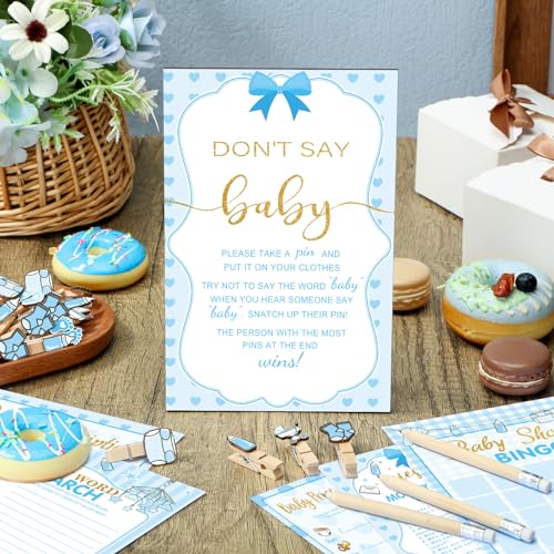 Patelai 321 Pcs Baby Shower Games Supplies, Boy - style: Boy