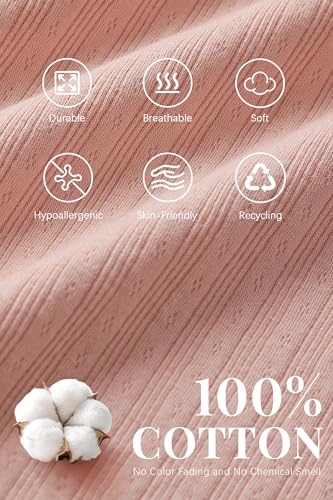 OUGES Women's Maternity Nursing Pajamas Sets Pregnancy Delivery Lounge Pjs - color: Pink, size: Medium