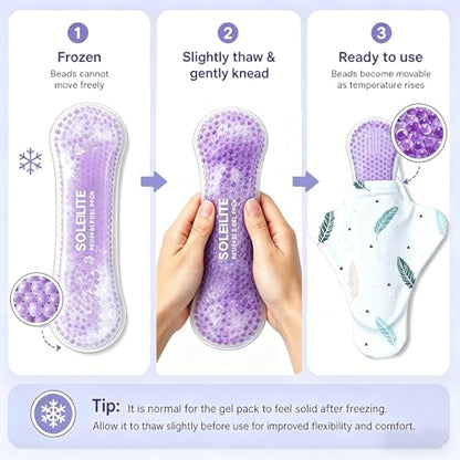 2-Pack Reusable Perineal Ice Packs for Postpartum Care, Purple - style: Perineal Ice pack