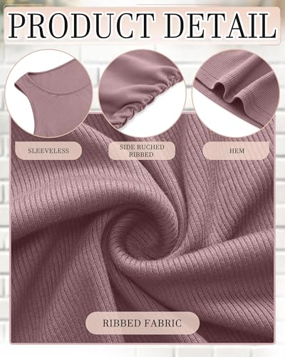 Riyiper 3 Pack Women's Maternity Tank Tops - color: Black, Khaki, Gray Purple, size: Medium