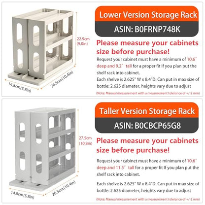 Medicine Organizer 2 Three-Decker Shelves Cabinet, Storage Rack Organizer - color: Dust Gray