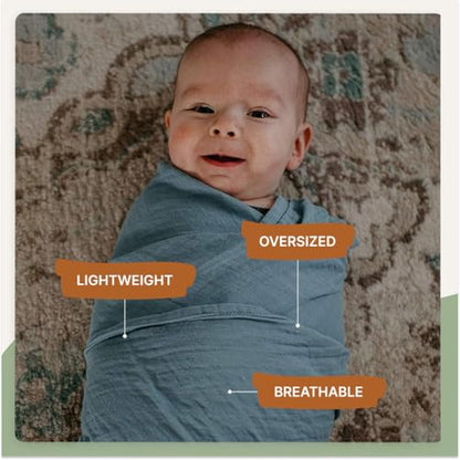 Parker Baby Co. Soft Muslin Baby Swaddle Blankets, 3 Pack - Timber Set - color: Timber