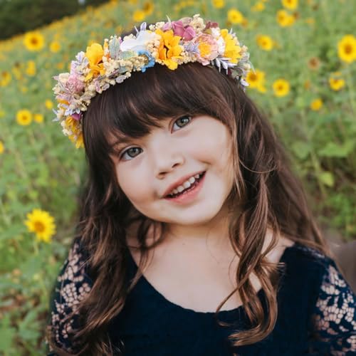 Sunflower Flower Crown for Girls Birthday Gift - color: Sunflower-Child