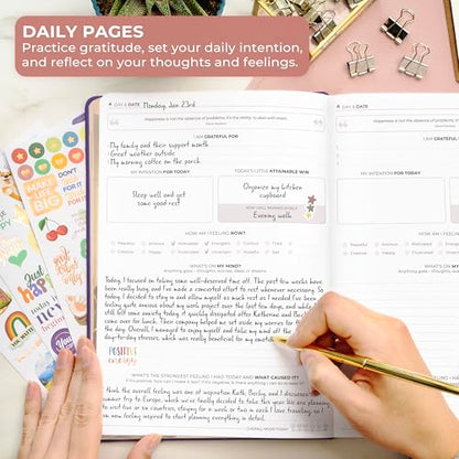 Clever Fox Inner Peace & Anxiety Journal for Women, Wellness Purple - color: Purple