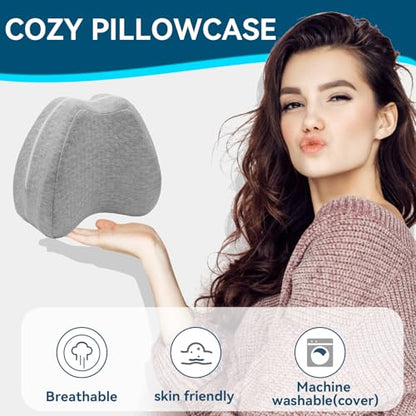 Knee Pillow for Side Sleepers Hip Pain, Leg Pillow for Side Sleeping - size: Gray 1 Pack