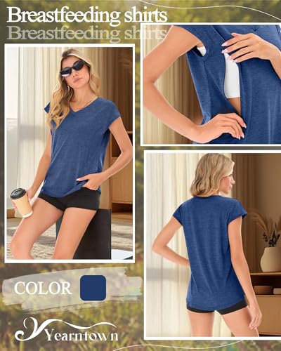 Women's Nursing Shirts - color: Dark Navy, size: Medium