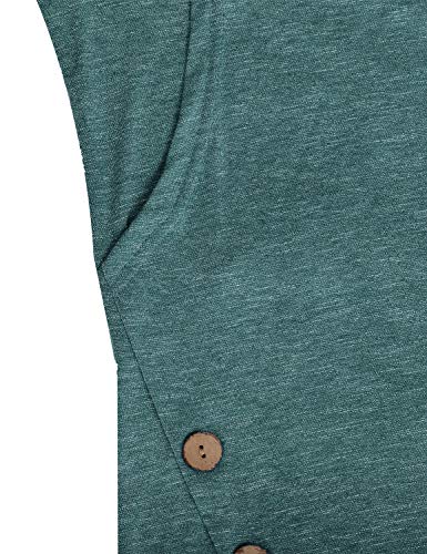 connche Women's Button Side Maternity Tunic Nursing Tops for Breastfeeding - color: Green, size: Small