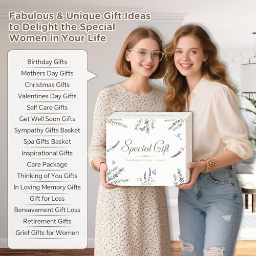 Gift Baskets for Women Birthday Gifts Self Care Get Well Soon Care Package - color: White