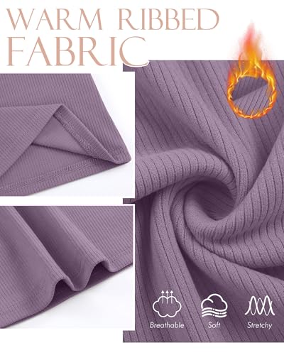 3 Pack Women's Ribbed Maternity Skirts - color: Purple, Khaki, Black, size: XX-Large