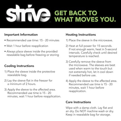 Strive Wrist/Ankle Sleeve, Hot & Cold Therapy, Gel Compression, 2-Pack - size: Small Wrist/Ankle